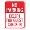 Signmission No Parking Except for Guest Check-In Heavy-Gauge Alum Rust Proof Parking, 24" L, 18" H, A-1824-23625 A-1824-23625 - alternate 1